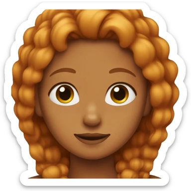 Ginger girl with black female spitz sticker