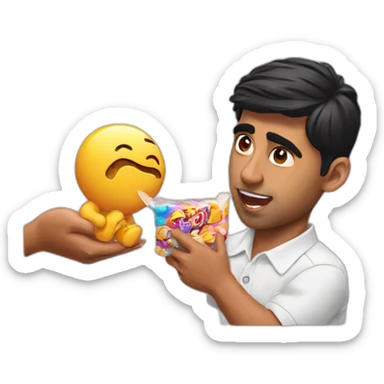 Rishi sunak takin candy from baby sticker