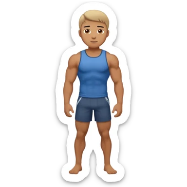 Naked guy standing up sticker