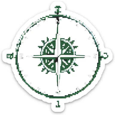 Army tactical compass with NATO symbol sticker