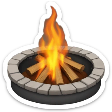 Fire pit sticker