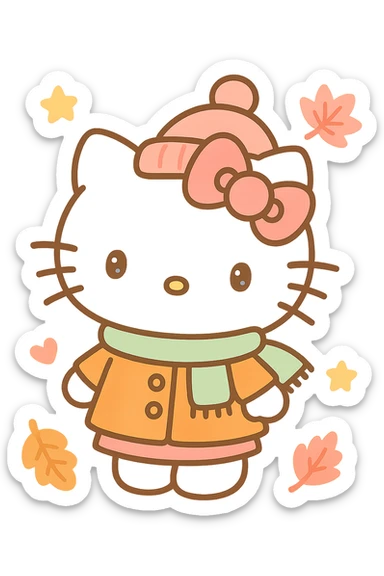 Hello Kitty Autumn Style sticker