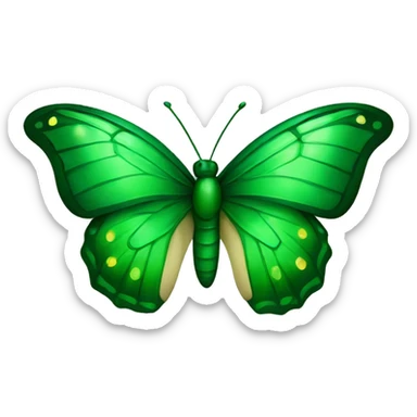 Emerald green butterfly iphone emoji sticker