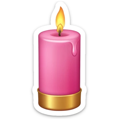 pink and gold candle sticker