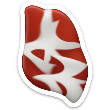 Cœur rouge avec un  « k » blanc dedans sticker