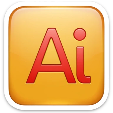 A square image of capital letters "AI" sticker