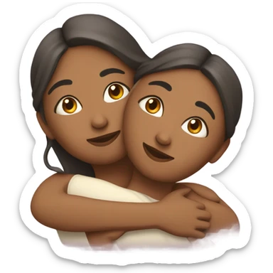 soft lesbian cuddles sticker