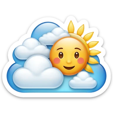 sunny weather sticker