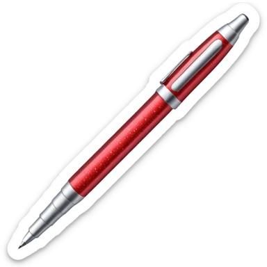 red glitter office supplies sticker