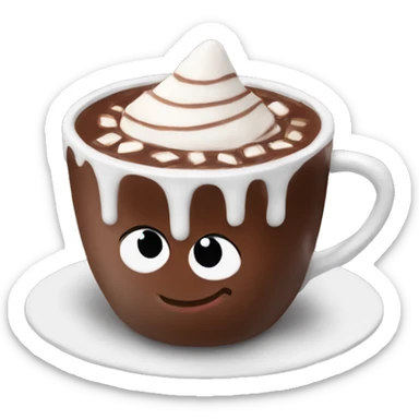 Aesthetic Christmas hot chocolate  sticker