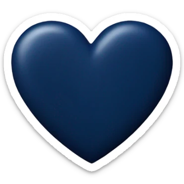 navy blue heart sticker