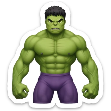 Alien buff as hulk sticker