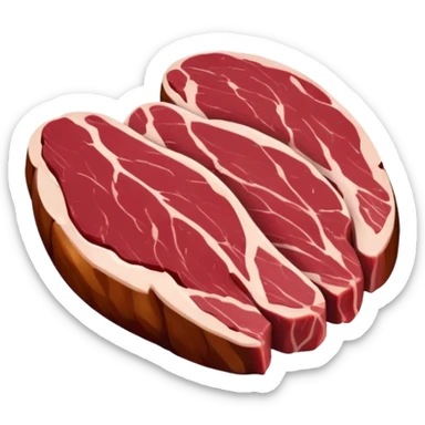 Duck breasts raw meat sticker