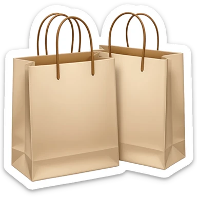 Light beige shopping bags sticker