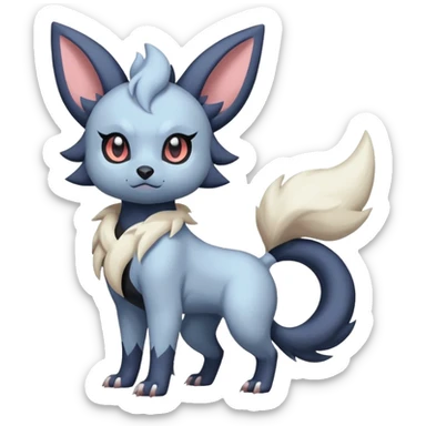 Pastel Absol-Zorua-Umbreon-fusion (full body) sticker