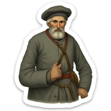 russian serfs 19th century sticker