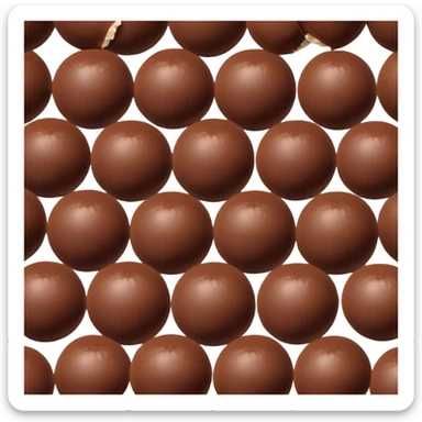 Chocolate balls covered in cocos  sticker