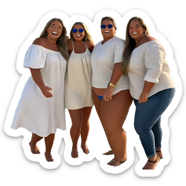 beach day with friends sticker