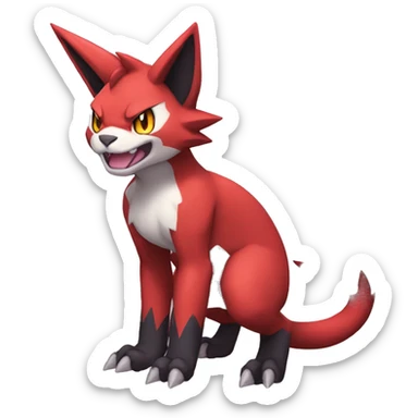  Kawaii Edgy Cool Beautiful Guilmon-Torracat-Zoroark full body sticker