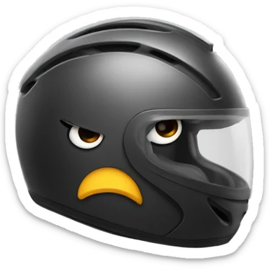 angry emoji with bike helmet sticker