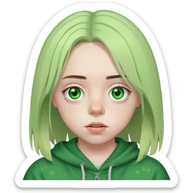 Billie Eilish face only sticker