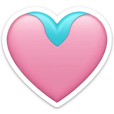 Crea un emoji tipo corazón que tenga estos emojis o sea que tenga estos colores 🩵💗🩷 sticker