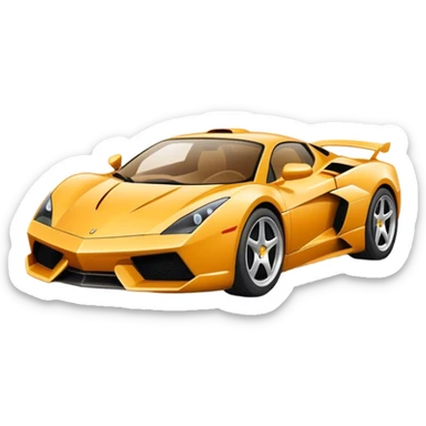 Man run a supercar  sticker