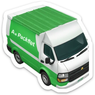 A green packfleet electric delivery van sticker