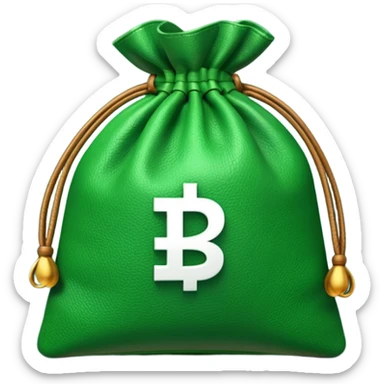 money bag with indian rupeee symbol sticker