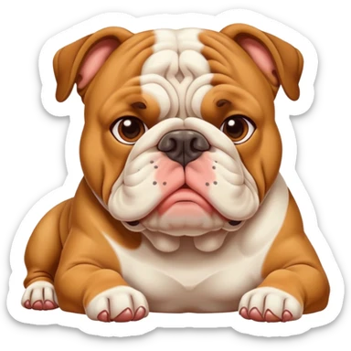 Bulldog sun tanning  sticker