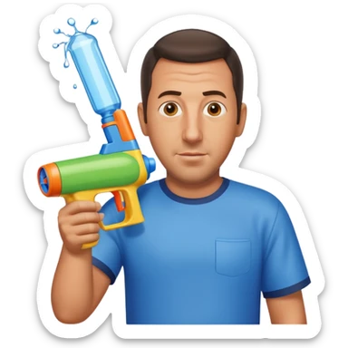 Adam Sandler with a Water Gun sticker