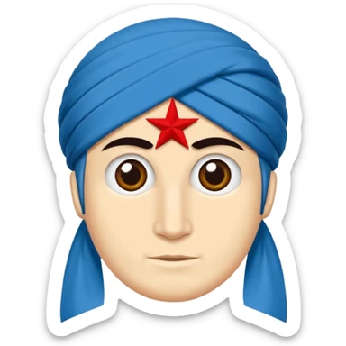 Arka planı turkuaz olan normal bir Türk Bayrağı  sticker