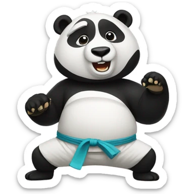 panda kung fu sticker