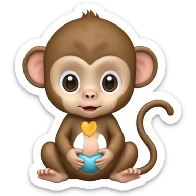 baby monkey sticker