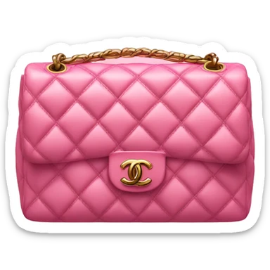 Pink quilted Chanel bag sticker