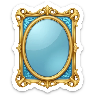 magic mirror on the wall from snow white. sticker