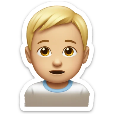 The baby is crying sticker