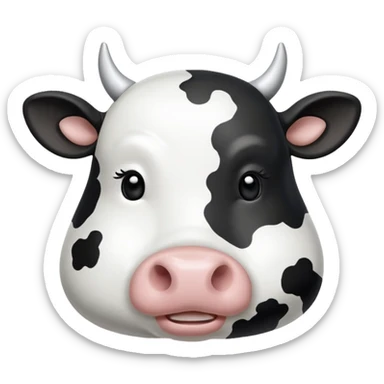 milk bow with a cow on it sticker