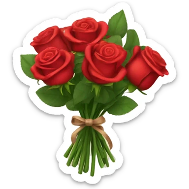 Neat Bouquet of red roses sticker