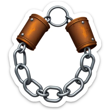 ball and chain leg cuff sticker