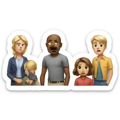 Family conflict sticker