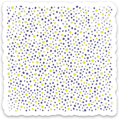 clean simple design with only a glowing sparkle or star overlaid on a roll of patterned fabric, no faces or characters sticker