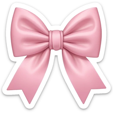 Very light Pink coquette aesthetic bow  sticker
