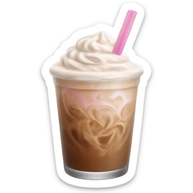 Light pink blended iced coffee  sticker