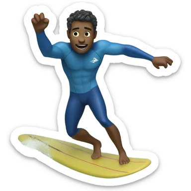 Me surfing a wave sticker