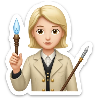 Docent with pointing wand,Museum Staff sticker