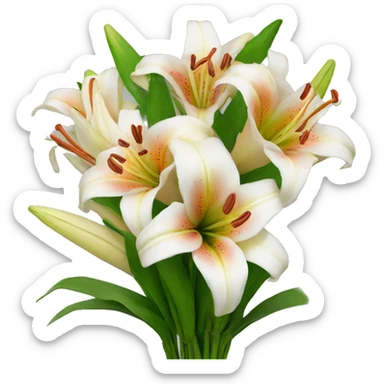 bouquet of lilies  sticker