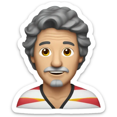 Older guy with dark hair surfing in Mexico sticker