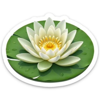 water lily circle leaf sticker