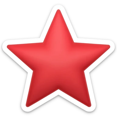 Red star emoji sticker